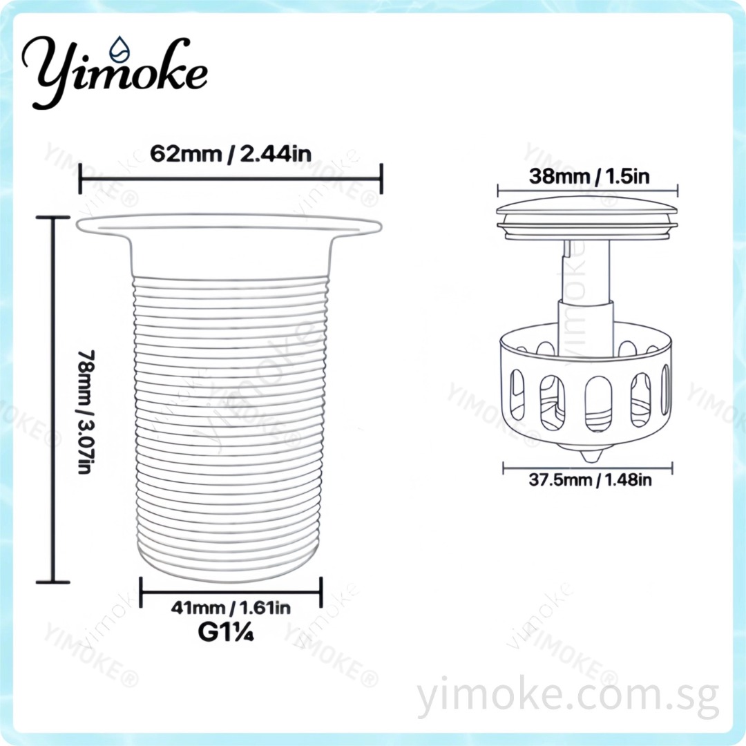 YIMOKE SLL881-XS 尺寸示意图