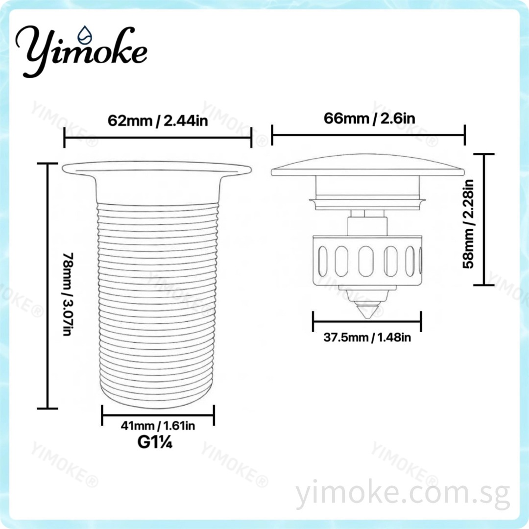 YIMOKE SLL882-XL 尺寸示意图