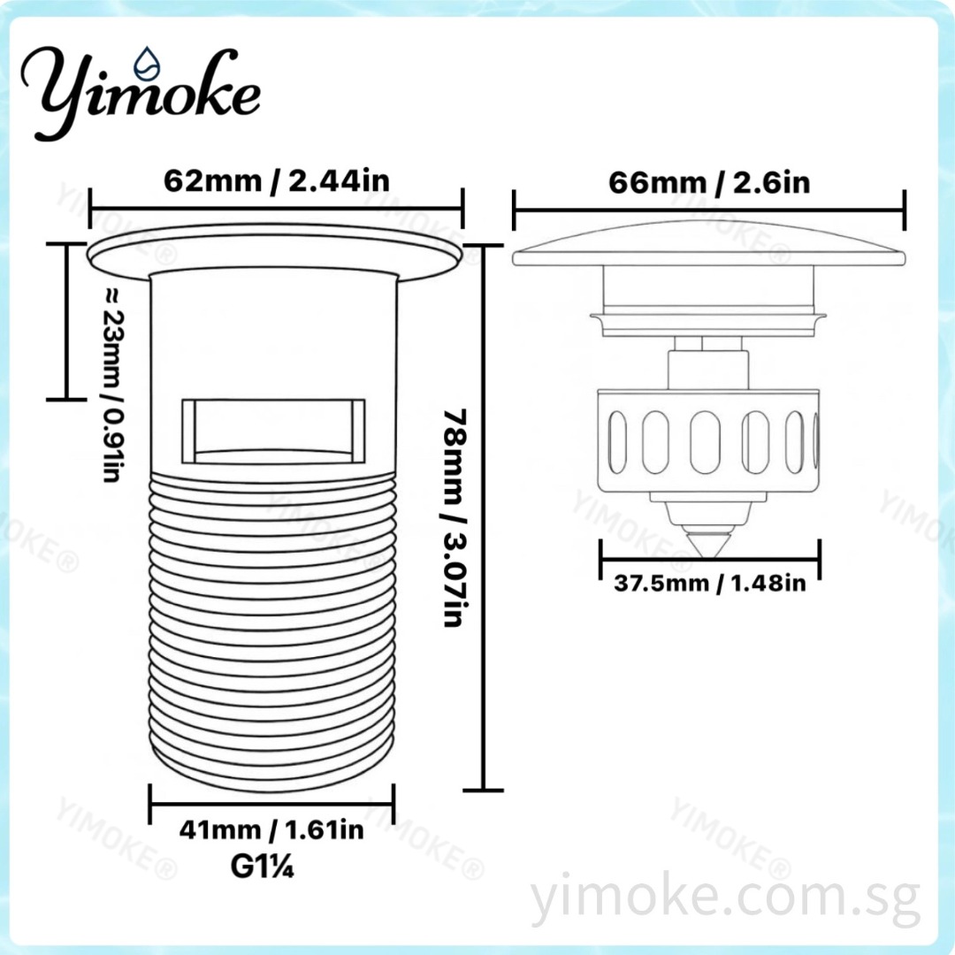 YIMOKE SLL982-OL 尺寸示意图